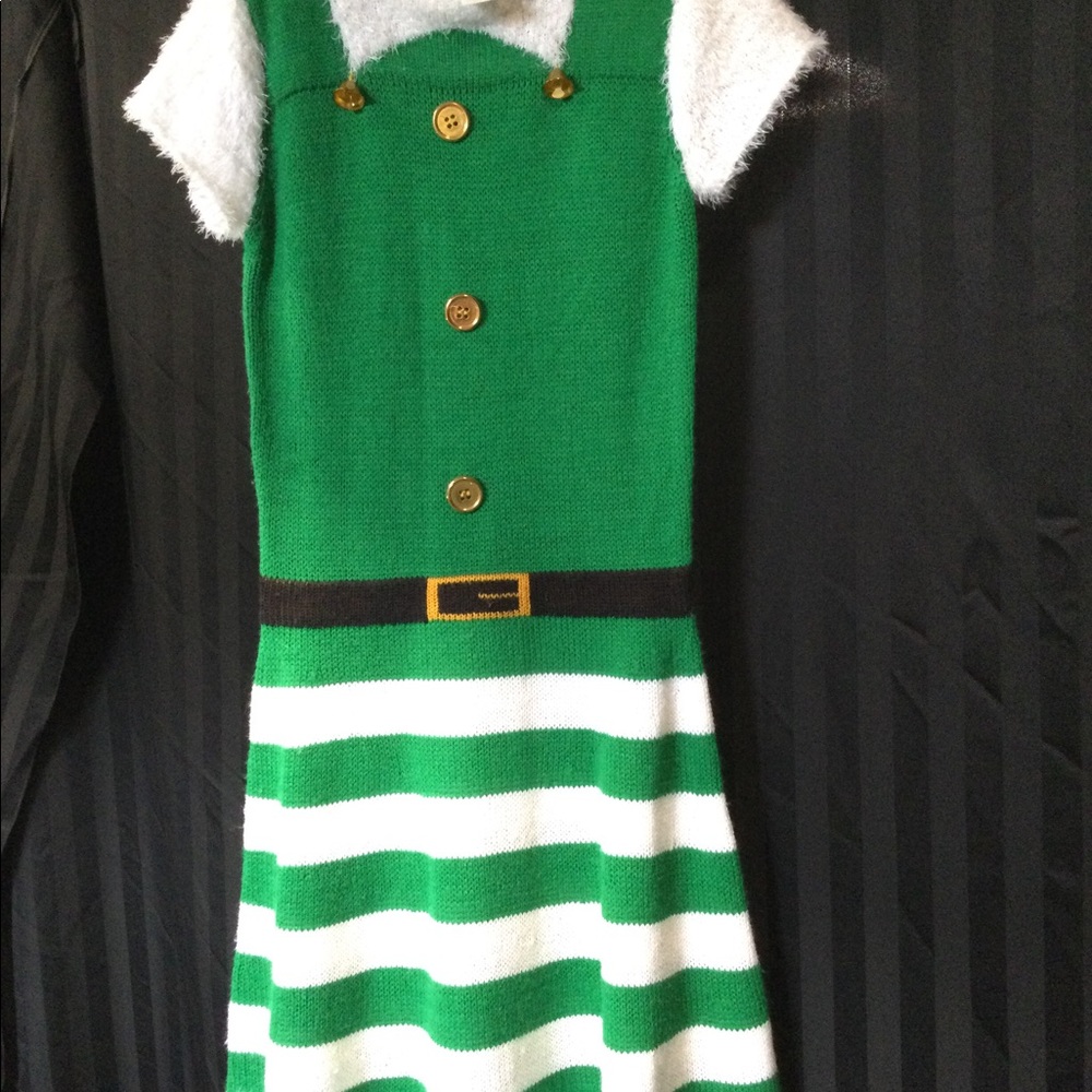 Christmas sweater dress with hat